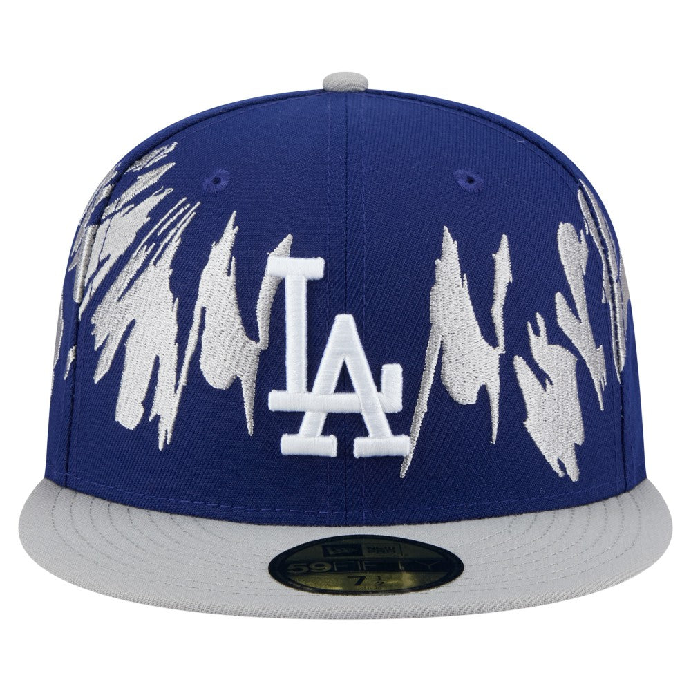 Los Angeles Dodgers Retro Pattern 59FIFTY Fitted Hat Navy/Gray | New Era