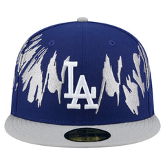Los Angeles Dodgers Retro Pattern 59FIFTY Fitted Hat Navy/Gray | New Era