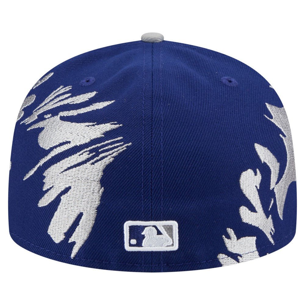 Los Angeles Dodgers Retro Pattern 59FIFTY Fitted Hat Navy/Gray | New Era