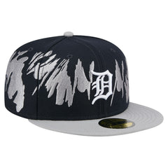 Detroit Tigers Retro Pattern 59FIFTY Fitted Hat Navy/Gray | New Era