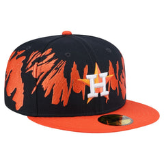 Houston Astros Retro Pattern 59FIFTY Fitted Hat Navy/Orange | New Era