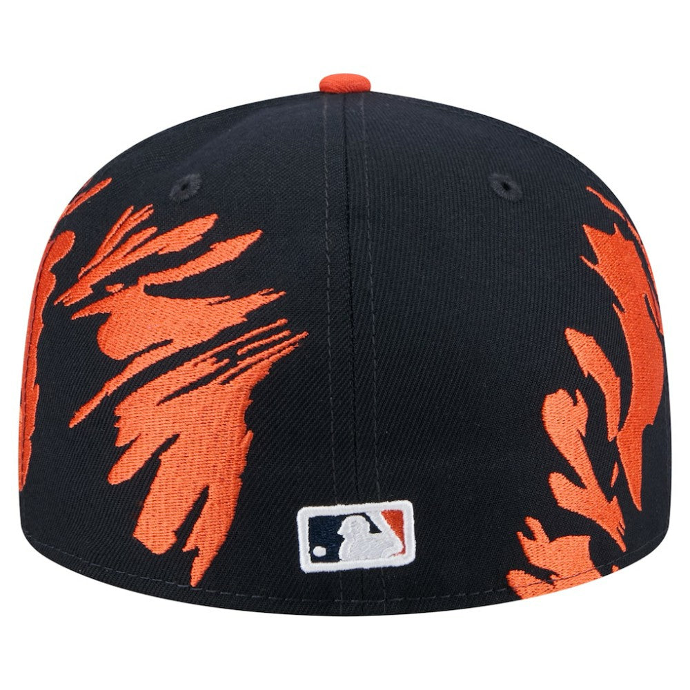 Houston Astros Retro Pattern 59FIFTY Fitted Hat Navy/Orange | New Era