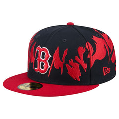 Boston Red Sox Retro Pattern 59FIFTY Fitted Hat Navy/Red | New Era