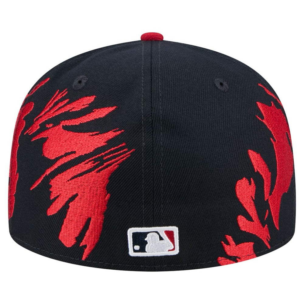 Boston Red Sox Retro Pattern 59FIFTY Fitted Hat Navy/Red | New Era
