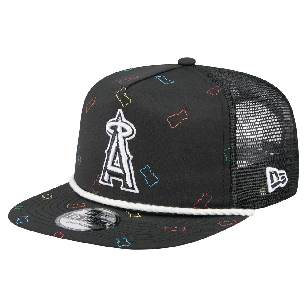 Los Angeles Angels Gummy Golfer Trucker Adjustable Hat Black | New Era