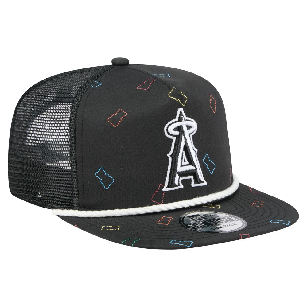 Los Angeles Angels Gummy Golfer Trucker Adjustable Hat Black | New Era