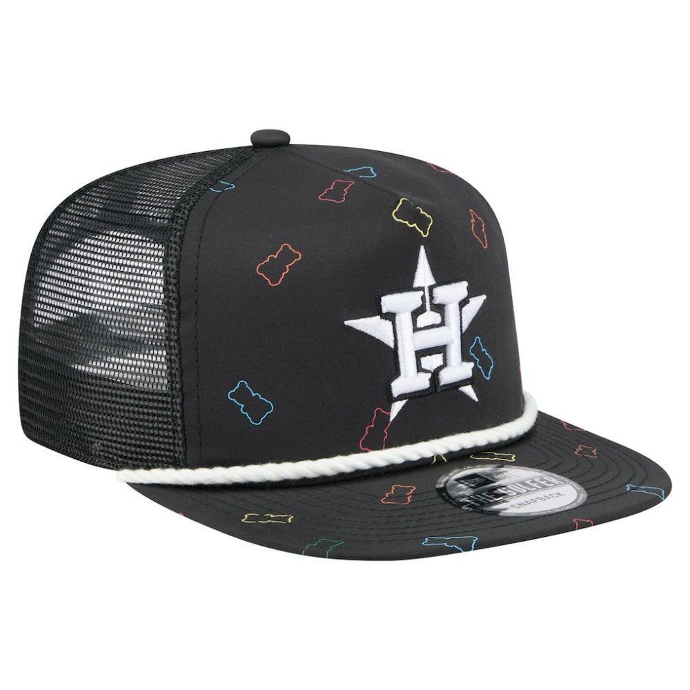 Houston Astros Gummy Golfer Trucker Adjustable Hat Black | New Era