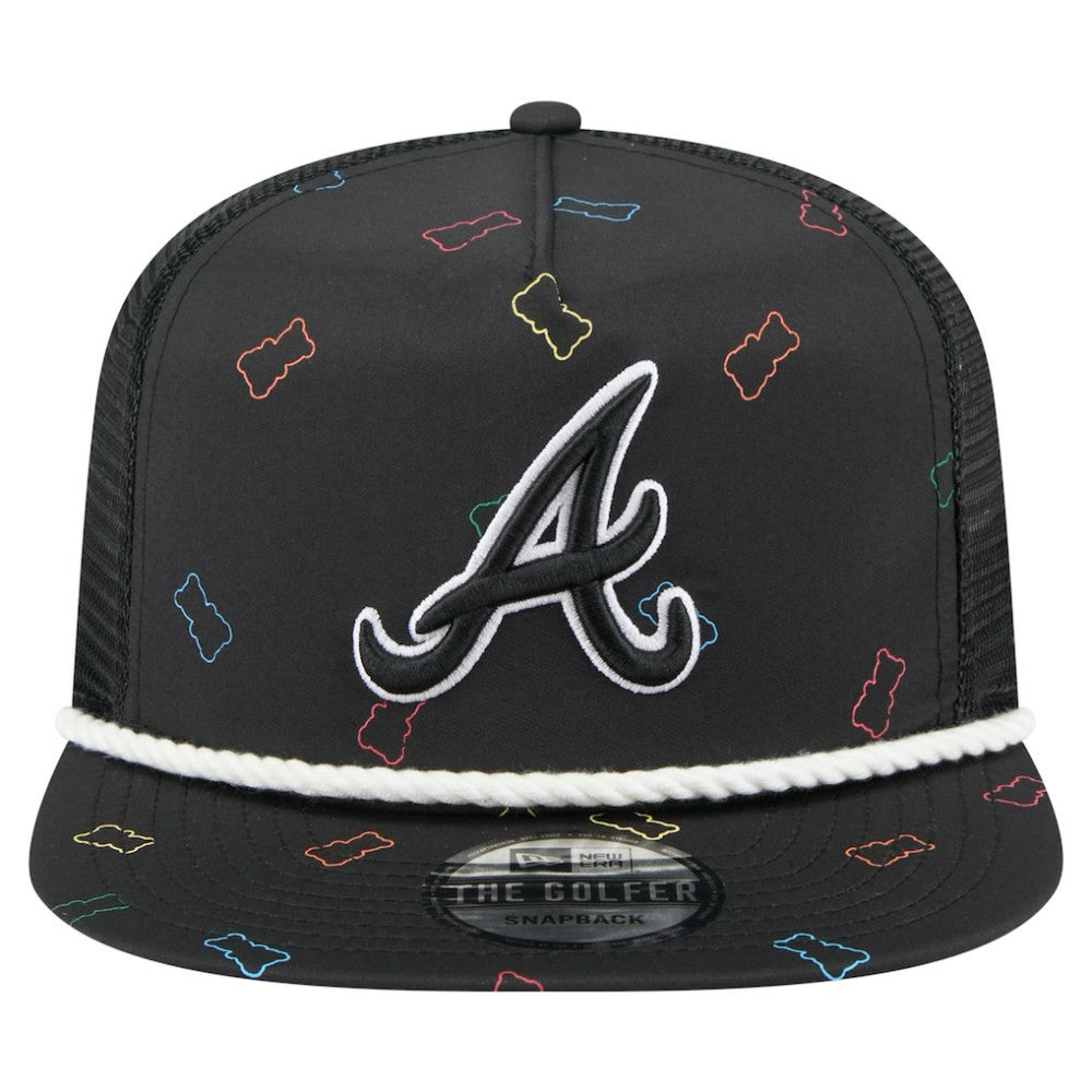 Atlanta Braves Gummy Golfer Trucker Adjustable Hat Black | New Era