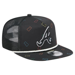 Atlanta Braves Gummy Golfer Trucker Adjustable Hat Black | New Era
