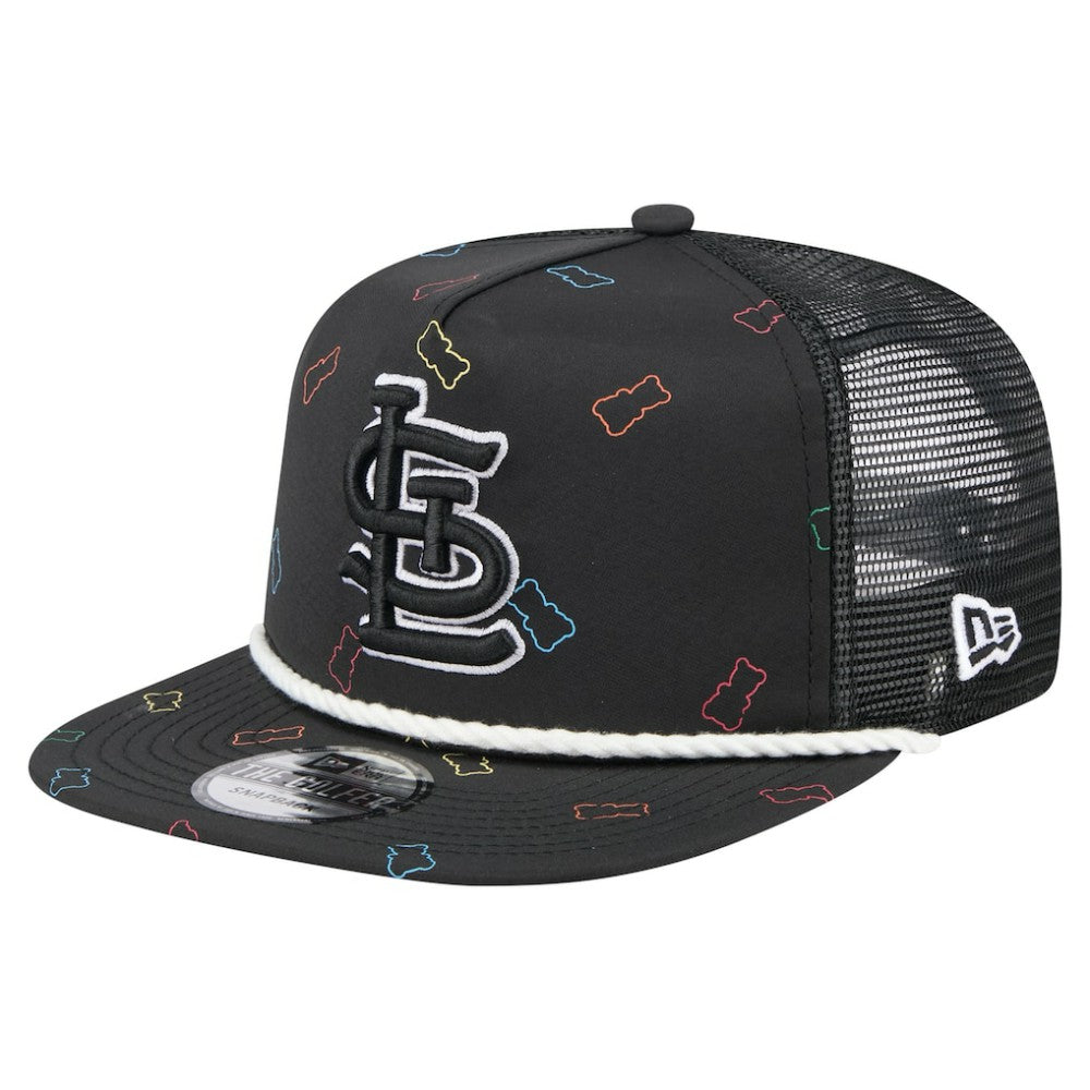 St. Louis Cardinals Gummy Golfer Trucker Snapback Hat Black | New Era
