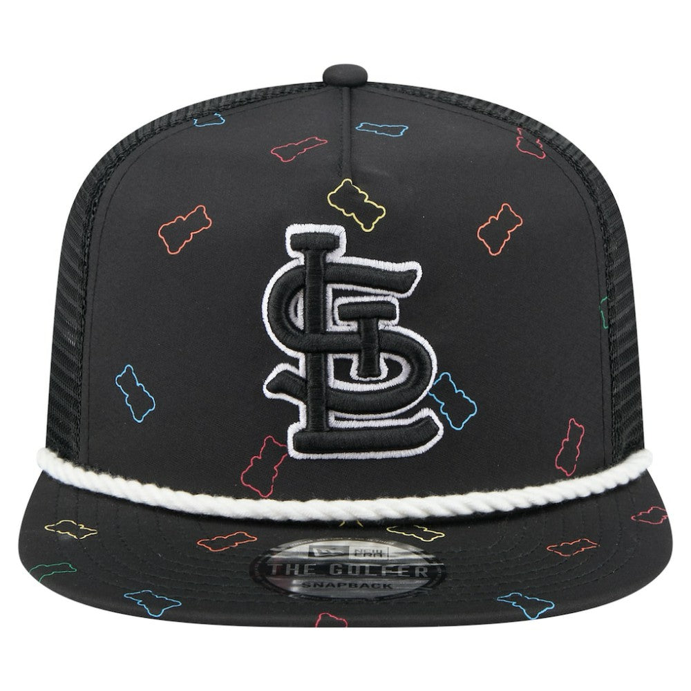 St. Louis Cardinals Gummy Golfer Trucker Snapback Hat Black | New Era