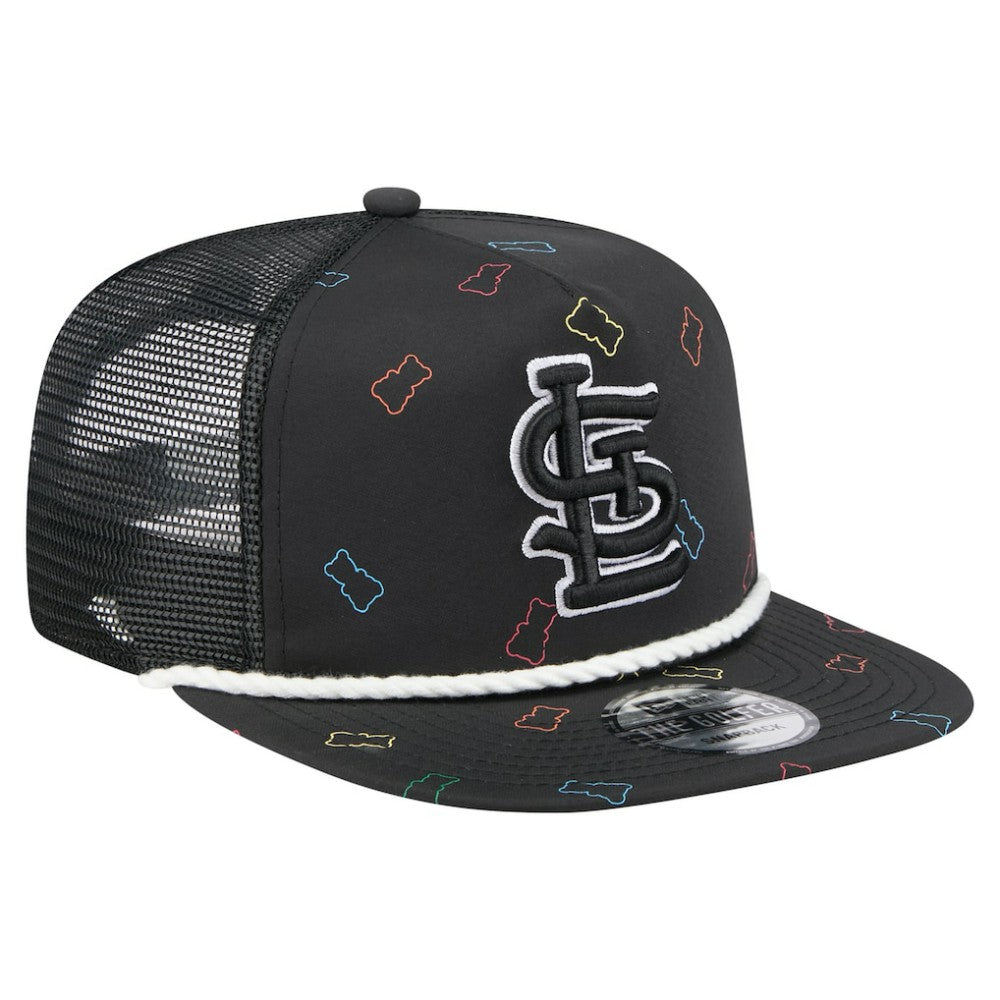 St. Louis Cardinals Gummy Golfer Trucker Snapback Hat Black | New Era