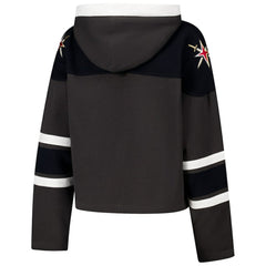 Vegas Golden Knights '47 Women's Cropped Superior Lacer Pullover Hoodie Charcoal