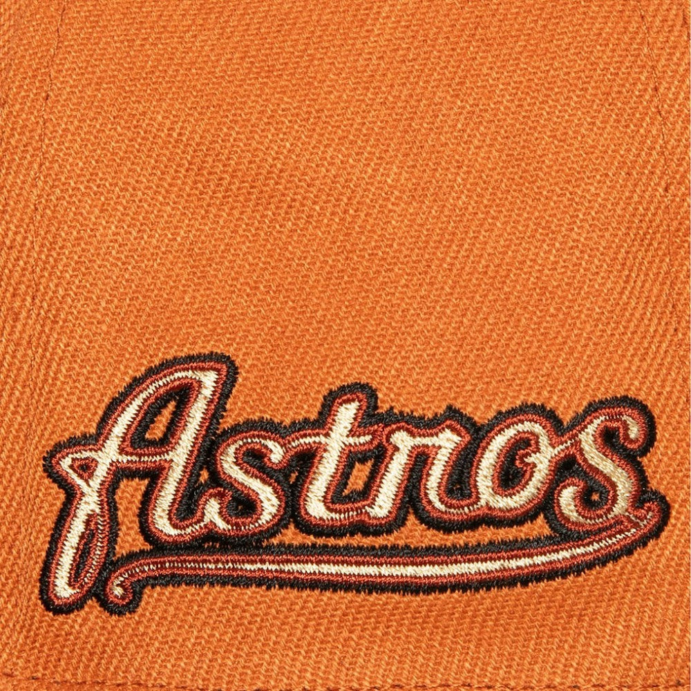 Houston Astros Cooperstown Collection Fitted Hat Orange | Mitchell & Ness
