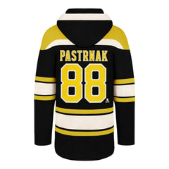 David Pastrnak Boston Bruins '47 Big & Tall Lace-up Pullover Hoodie Black
