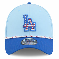 Los Angeles Dodgers 2025 Fourth of July 39THIRTY Flex Hat Light Blue/Royal | New Era
