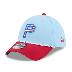 Pittsburgh Pirates 2025 Fourth of July 39THIRTY Flex Hat Light Blue/Red | New Era