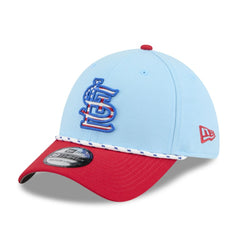St. Louis Cardinals 2025 Fourth of July 39THIRTY Flex Hat Light Blue/Red | New Era