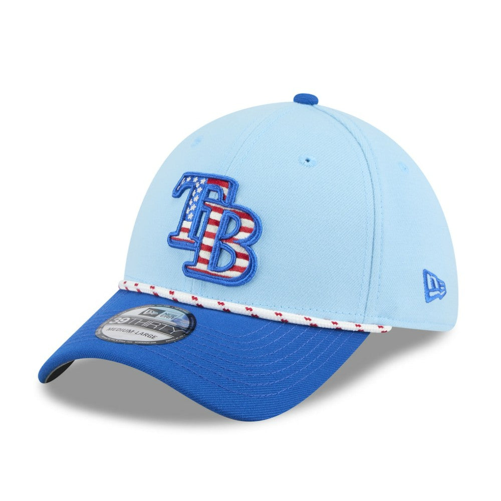 Tampa Bay Rays 2025 Fourth of July 39THIRTY Flex Hat Light Blue/Blue | New Era