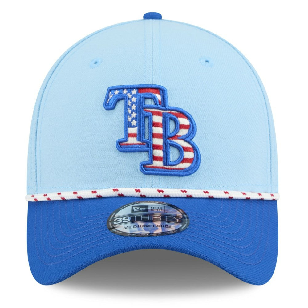 Tampa Bay Rays 2025 Fourth of July 39THIRTY Flex Hat Light Blue/Blue | New Era