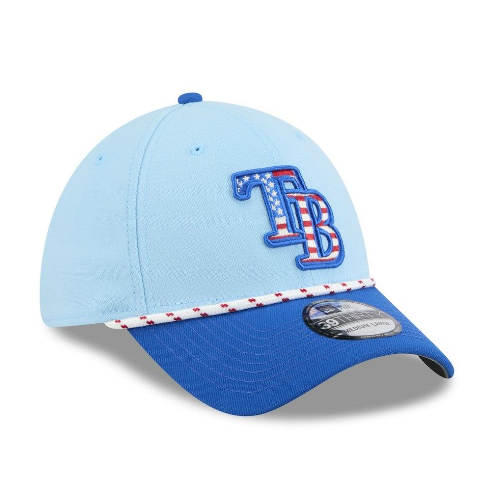 Tampa Bay Rays 2025 Fourth of July 39THIRTY Flex Hat Light Blue/Blue | New Era