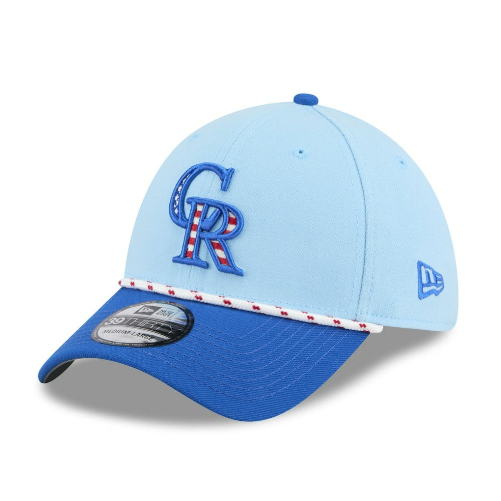 Colorado Rockies 2025 Fourth of July 39THIRTY Flex Hat Light Blue/Blue | New Era