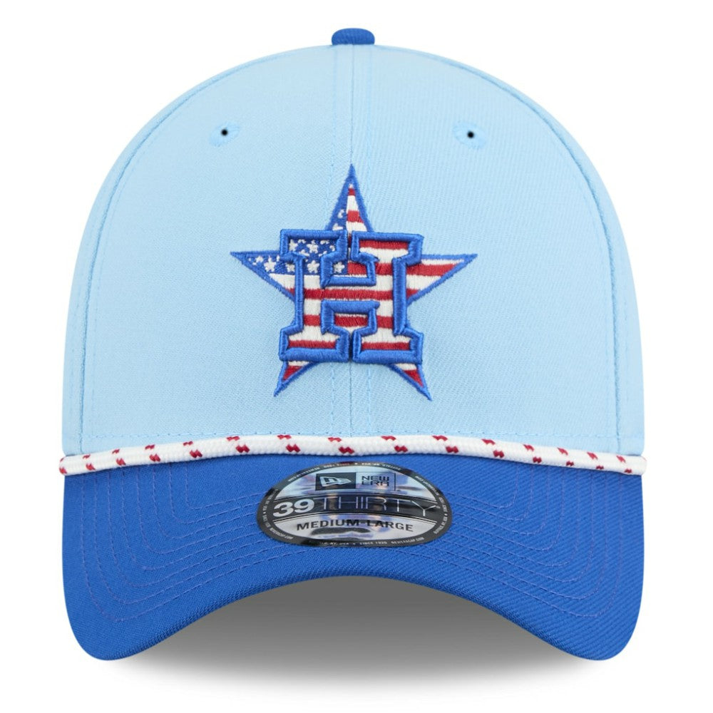 Houston Astros 2025 Fourth of July 39THIRTY Flex Hat Light Blue/Blue | New Era