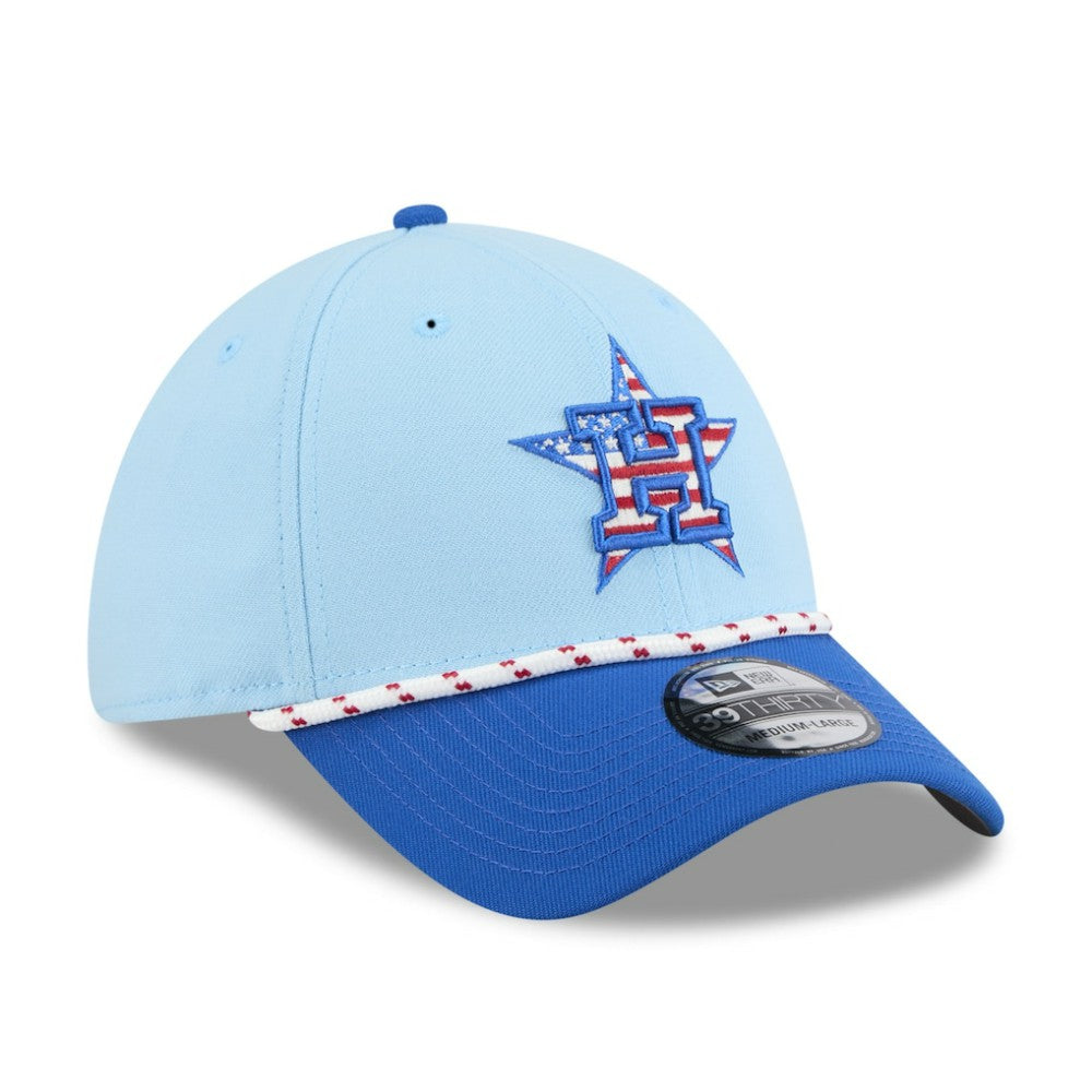 Houston Astros 2025 Fourth of July 39THIRTY Flex Hat Light Blue/Blue | New Era