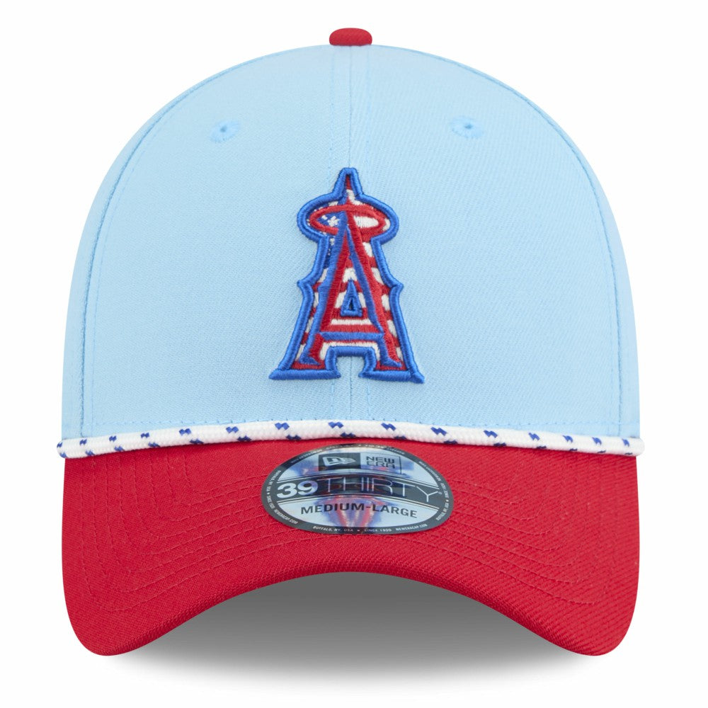 Los Angeles Angels 2025 Fourth of July 39THIRTY Flex Hat Light Blue/Red | New Era