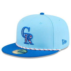 Colorado Rockies 2025 Fourth of July 59FIFTY Fitted Hat Light Blue/Blue | New Era