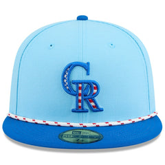 Colorado Rockies 2025 Fourth of July 59FIFTY Fitted Hat Light Blue/Blue | New Era