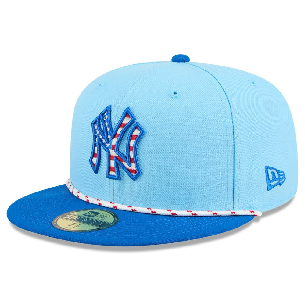 New York Yankees 2025 Fourth of July 59FIFTY Fitted Hat Light Blue/Blue | New Era