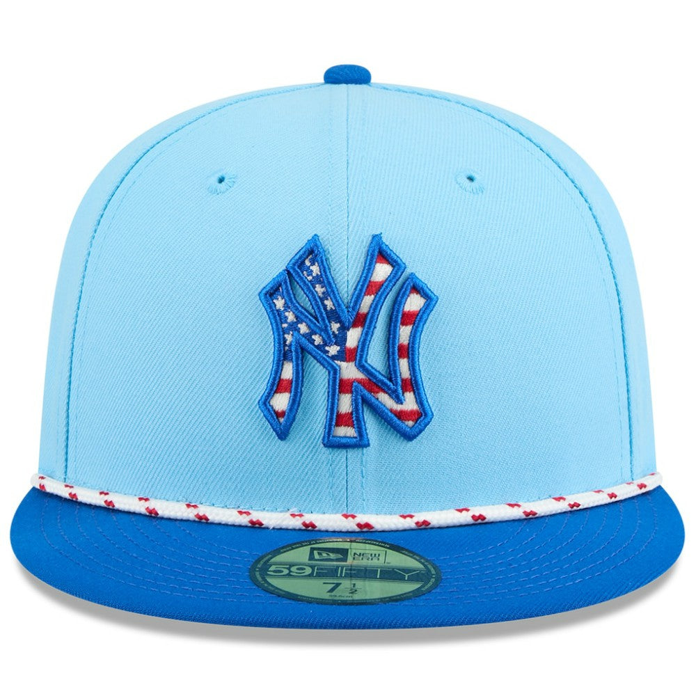 New York Yankees 2025 Fourth of July 59FIFTY Fitted Hat Light Blue/Blue | New Era