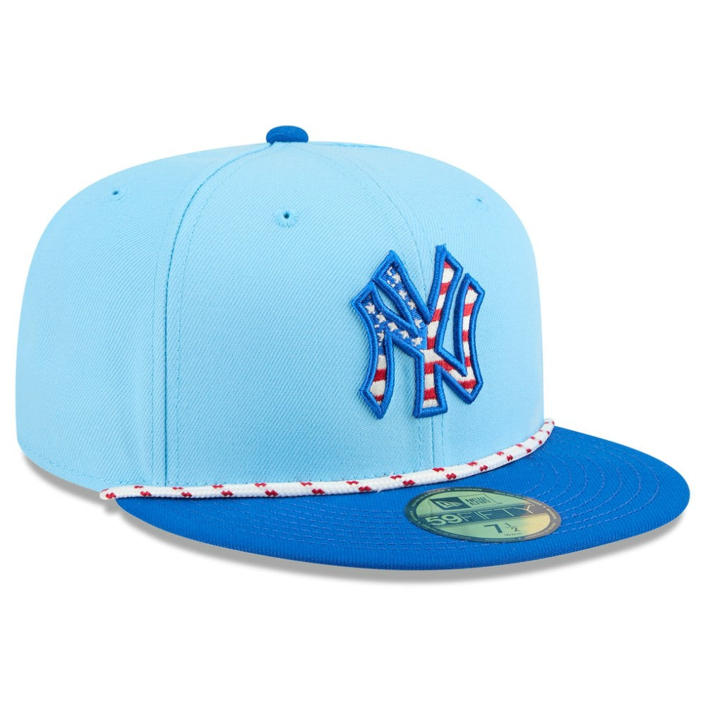 New York Yankees 2025 Fourth of July 59FIFTY Fitted Hat Light Blue/Blue | New Era
