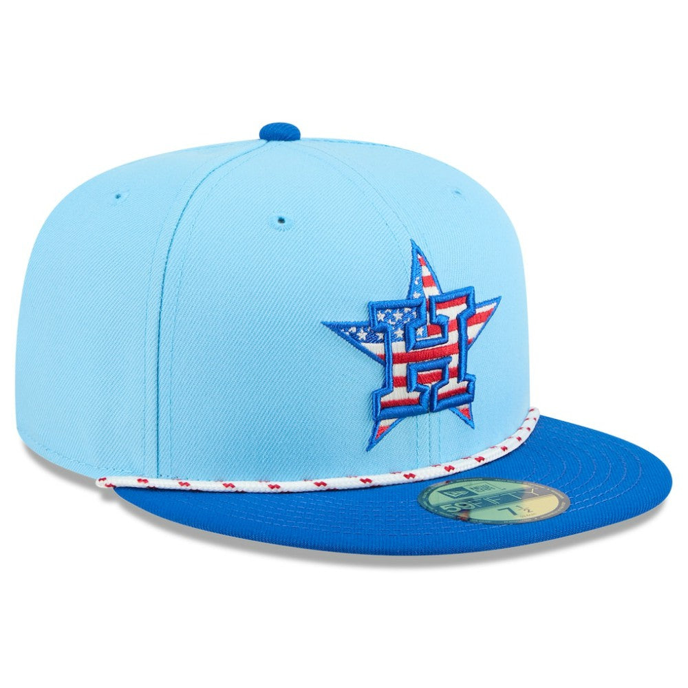 Houston Astros 2025 Fourth of July 59FIFTY Fitted Hat Light Blue/Blue | New Era