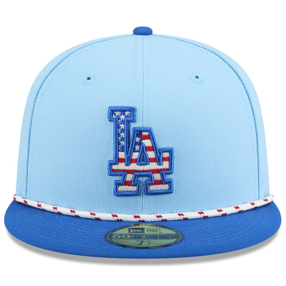 Los Angeles Dodgers 2025 Fourth of July 59FIFTY Fitted Hat Light Blue/Royal | New Era