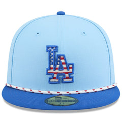 Los Angeles Dodgers 2025 Fourth of July 59FIFTY Fitted Hat Light Blue/Royal | New Era