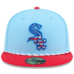 Chicago White Sox 2025 Fourth of July 59FIFTY Fitted Hat Light Blue/Red | New Era