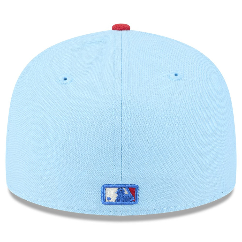 Miami Marlins 2025 Fourth of July Low Profile 59FIFTY Fitted Hat Light Blue/Red | New Era