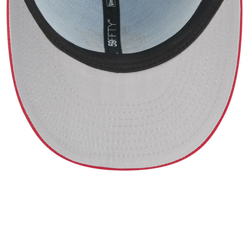 Miami Marlins 2025 Fourth of July Low Profile 59FIFTY Fitted Hat Light Blue/Red | New Era
