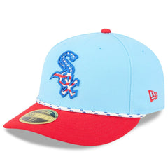 Chicago White Sox 2025 Fourth of July Low Profile 59FIFTY Fitted Hat Light Blue/Red | New Era