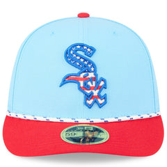 Chicago White Sox 2025 Fourth of July Low Profile 59FIFTY Fitted Hat Light Blue/Red | New Era