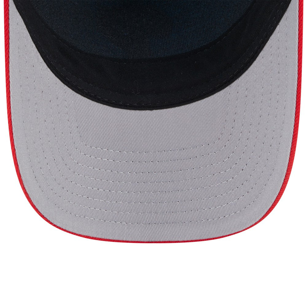 Miami Marlins 2025 Fourth of July 9FORTY A-Frame M-Crown Adjustable Trucker Hat Light Blue/Red | New Era