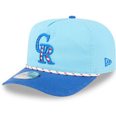 Colorado Rockies 2025 Fourth of July Golfer Snapback Hat Light Blue/Blue | New Era