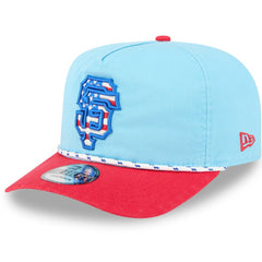 San Francisco Giants 2025 Fourth of July Golfer Snapback Hat Light Blue/Red | New Era