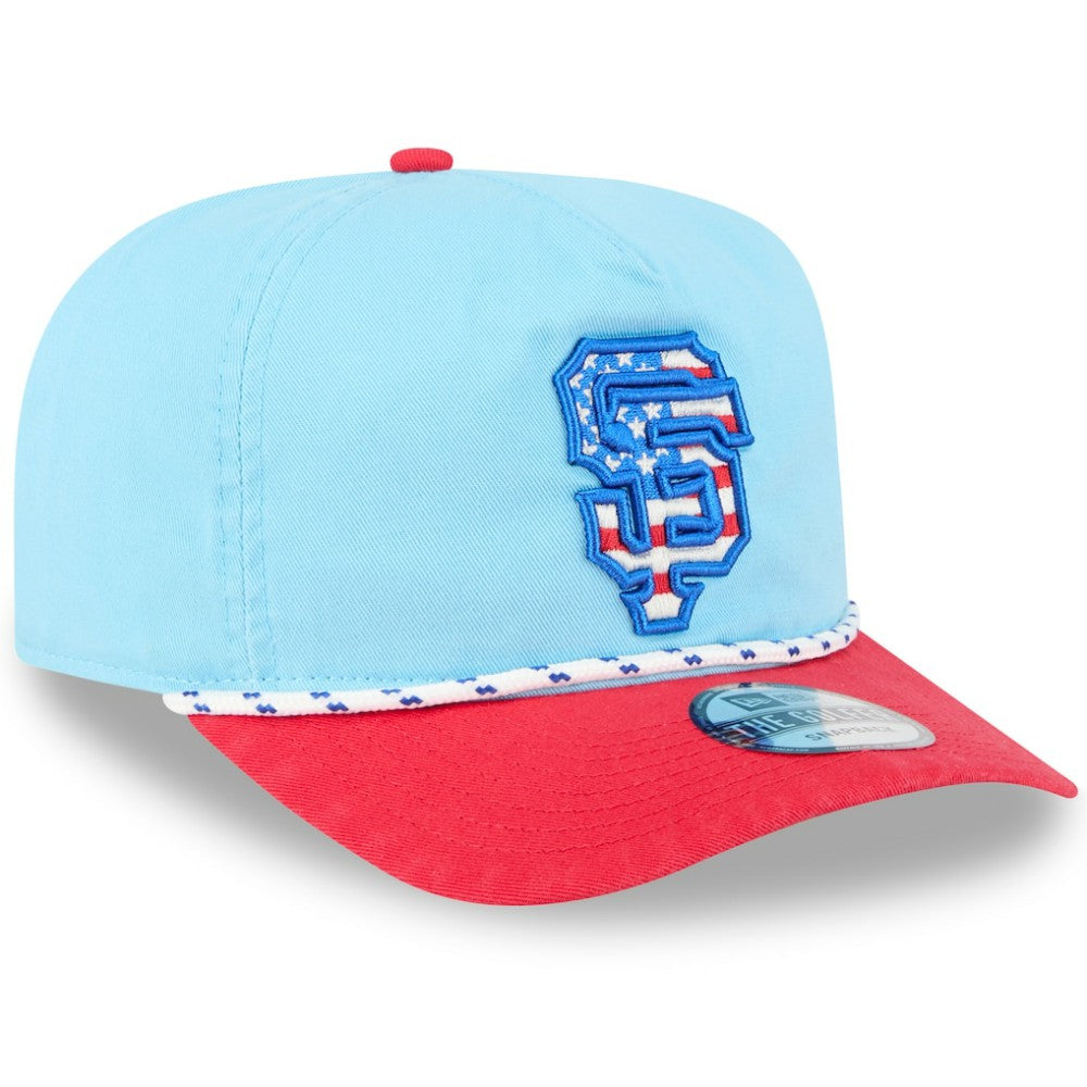 San Francisco Giants 2025 Fourth of July Golfer Snapback Hat Light Blue/Red | New Era