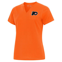 Philadelphia Flyers Antigua Traveler Rib V-Neck T-Shirt Orange