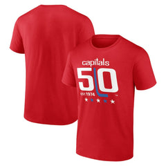 Washington Capitals 50th Anniversary T-Shirt Red
