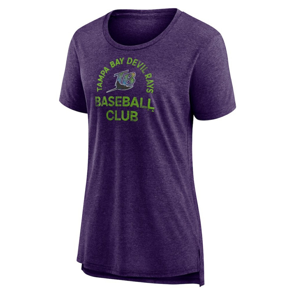 Tampa Bay Rays Women's Cooperstown Collection Selected First Tri-Blend T-Shirt Purple
