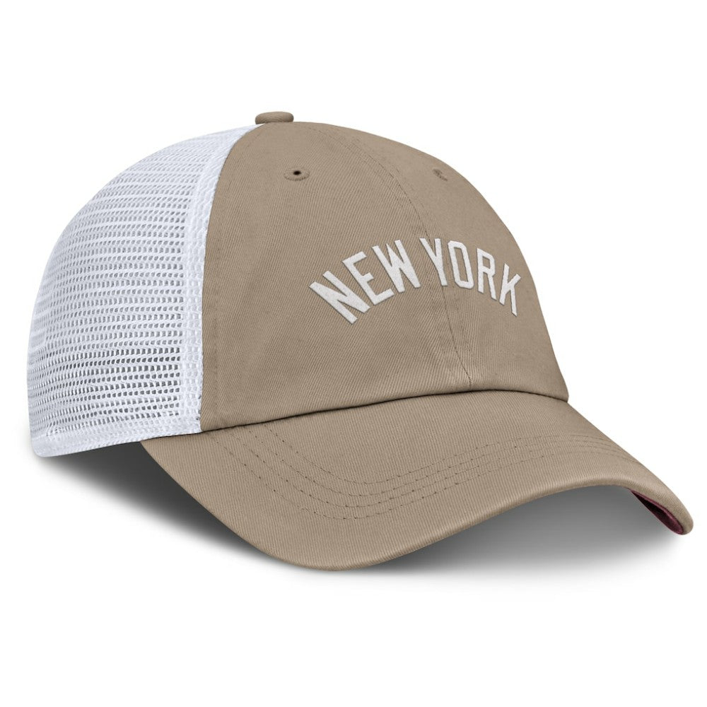 New York Yankees Unisex Mother's Day Club Trucker Adjustable Hat Khaki/White | Nike